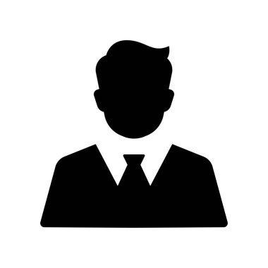 iş adamı simgesi beyaz arkaplanda izole edildi.