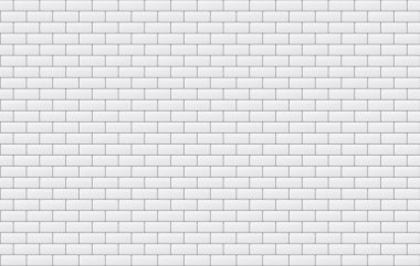 Beyaz tuğla duvar arkaplanı, iç dekorasyon için desen.