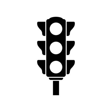 Beyaz arkaplanda trafik ışığı simgesi izole edildi.