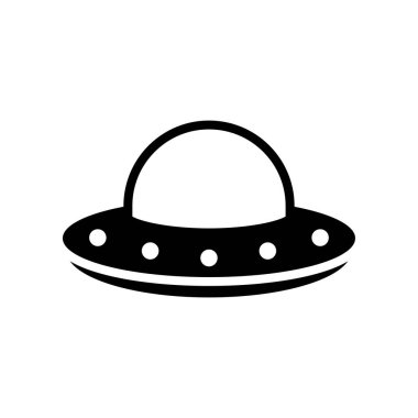 Beyaz arka plan üzerinde izole Ufo simgesi.