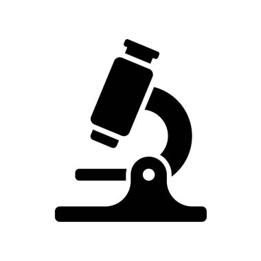 Beyaz arka plan üzerinde izole mikroskop simgesi.