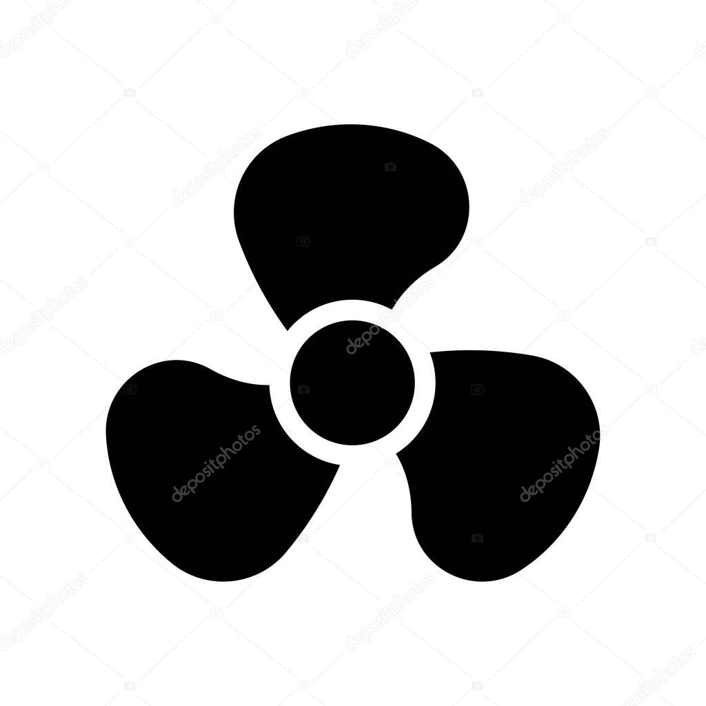 Fan icon isolated on white background.
