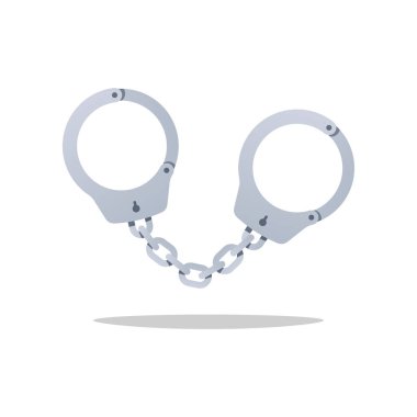 Kelepçe vektörü beyaz arkaplanda izole edildi.