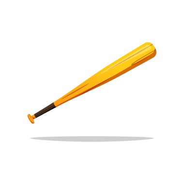 Beyzbol sopası vektörü beyaz arkaplanda izole edildi.