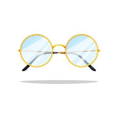 Beyaz arkaplanda izole edilmiş altın yuvarlak bardak vektörü.