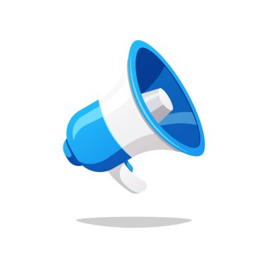 Hoparlör megafon vektörü beyaz arkaplanda izole edildi.