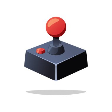 Joystick vektörü beyaz arkaplanda izole edildi.