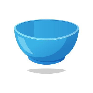 Mavi kase vektörü beyaz arkaplanda izole edildi.