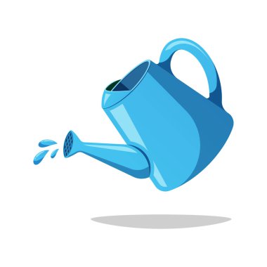 Mavi su, beyaz zemin üzerine izole edilmiş su dökebilir..