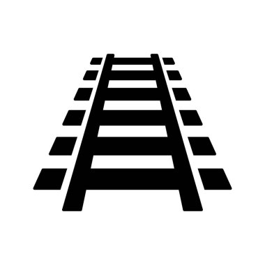 Demiryolu simgesi beyaz arkaplanda izole edildi.