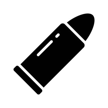 Beyaz arkaplanda izole edilmiş basit kurşun simgesi.