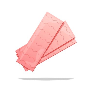 Beyaz arkaplanda izole edilmiş pembe diş eti vektörü.