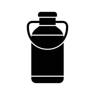 Süt kutusu simgesi beyaz arkaplanda izole edildi.