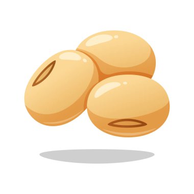 Taze soya fasulyesi vektörü beyaz arkaplanda izole edildi.