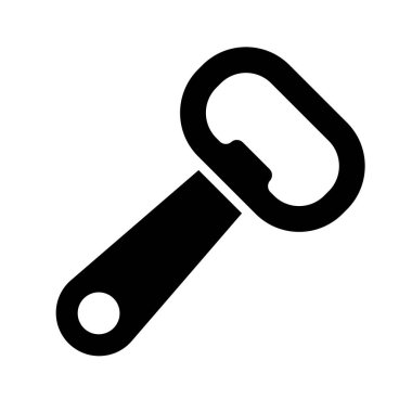 Şişe açacağı simgesi beyaz arka plan üzerinde izole.