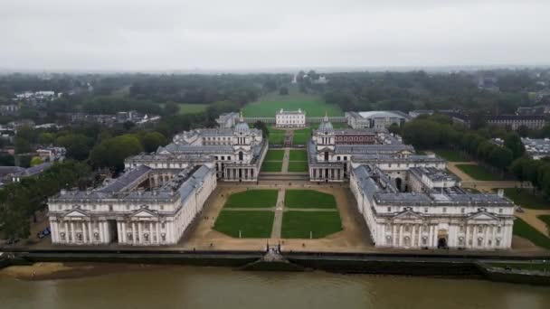 Eski Kraliyet Donanma Koleji Londra Greenwich Teki Ulusal Denizcilik Müzesi — Stok video