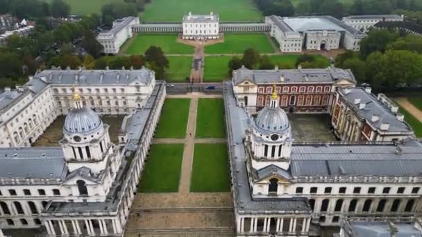 Old Royal Naval College National Maritime Museum Londra Greenwich Vista — Video Stock