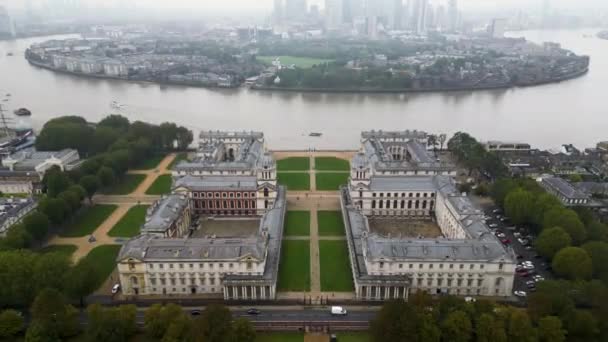 Eski Kraliyet Donanma Koleji Londra Greenwich Teki Ulusal Denizcilik Müzesi — Stok video