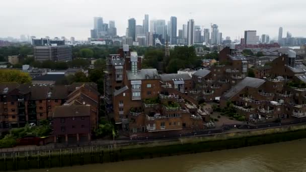 Vue Aérienne Panoramique Londres Depuis Old Naval College Royaume Uni — Video