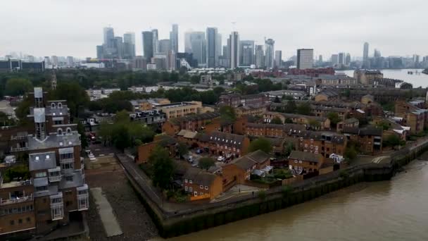 Vue Aérienne Panoramique Londres Depuis Old Naval College Royaume Uni — Video