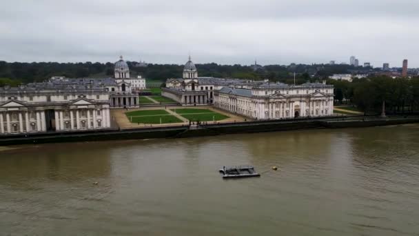 Old Royal Naval College Och National Maritime Museum London Greenwich — Stockvideo