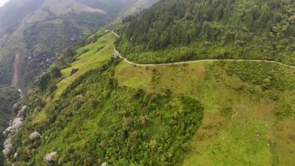 Kolumbijský Nejlepší Filmový Letecký Pohled Divoká Příroda Krajina Kolumbie Nad — Stock video