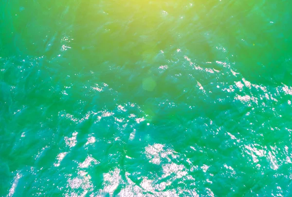 Aerial Drone Photo Beautiful Turquoise Green Water Background Summer Sea — Stock Fotó