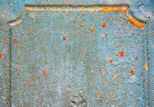 Синий Металлический Фон Старый Винтажный Стиль Ржавая Текстура — стоковое фото