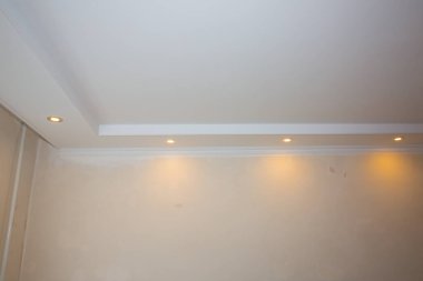 New light bulbs in the apratment. Maintenance repair works. Restoration indoors.