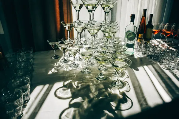 Alcohol Copas Vino Fiesta — Foto de Stock