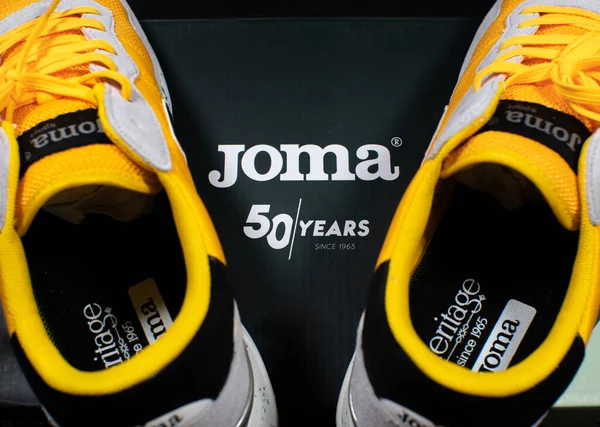 Kyiv Ukraine 2023 Joma 367 Yellow Sneakers Running Sport Shoes — 스톡 사진