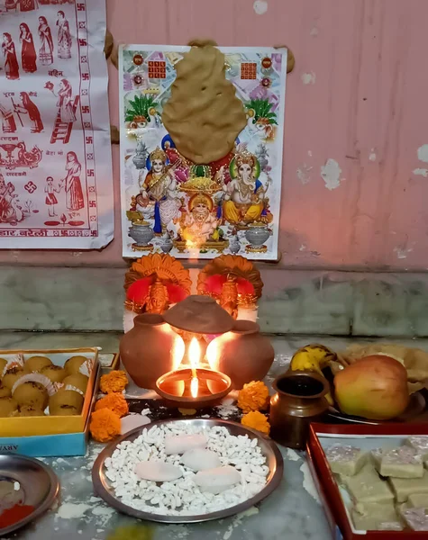 Deepawali Fesztivál Hindu Vallás Szaxena Közösség — Stock Fotó