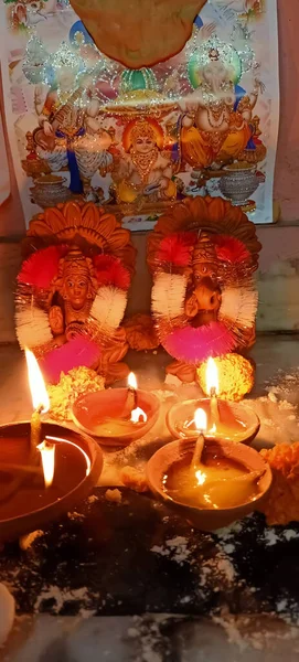 Deepawali Festival Hindu Agama Saxena Masyarakat — Stok Foto