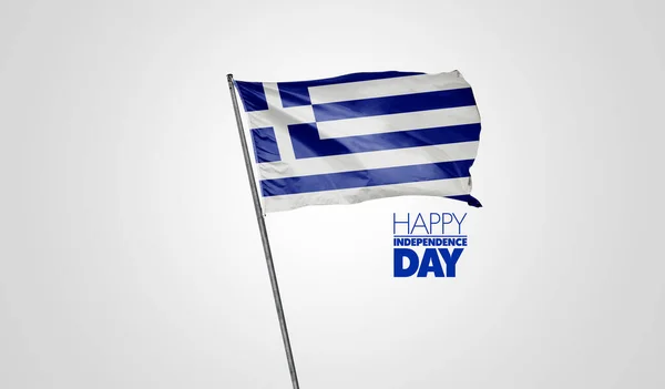 Flaggentag Griechenland Unabhängigkeitstag März 1821 Flagge Griechenlands Griechische Farbe Patriotische — Stockfoto