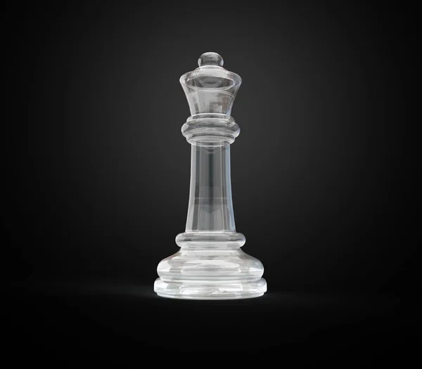 Σκάκι Βασιλιάς Μαύρο Φόντο Απόδοση Εικονογράφηση — Φωτογραφία Αρχείου