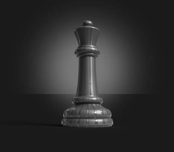 チェスキング黒の背景3Dレンダリングイラスト — ストック写真