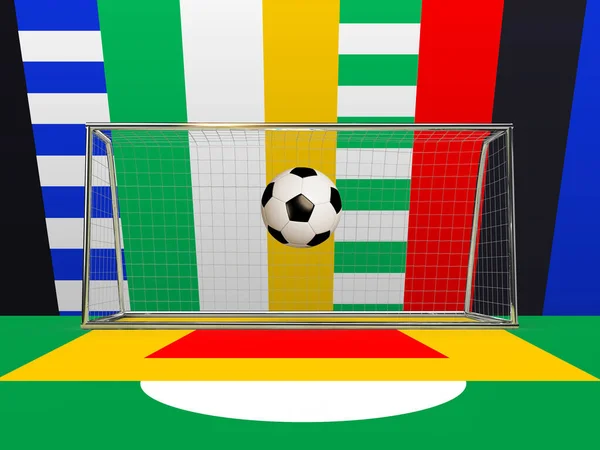 ドイツでの欧州サッカー選手権2024 3Dレンダリングイラスト — ストック写真
