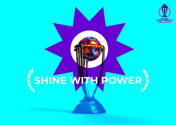 Affiche Shine Power Icc Mens Cricket World Cup 2023 Inde — Photo