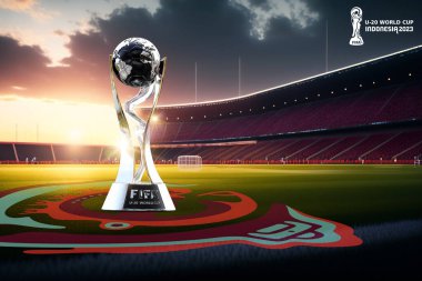 Karachi, Pakistan 21 Mart, FIFA U-20 Dünya Kupası 2023 Kutlama Ödülü 3D.