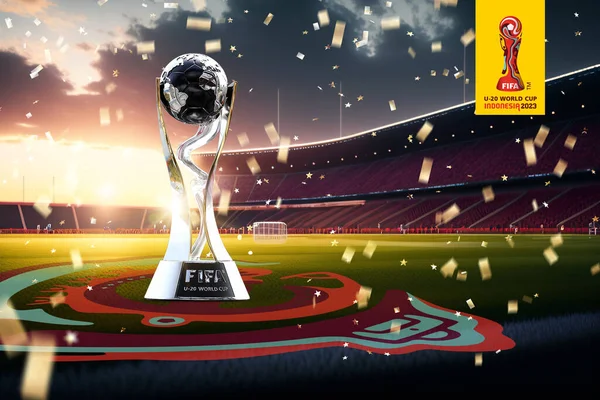 Karachi Pakistan Mars Fifa Coupe Monde 2023 Célébration Trophée Illustration — Photo