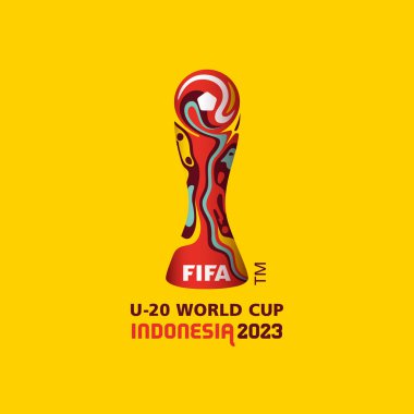 Karachi, Pakistan 21 Mart, FIFA U-20 Dünya Kupası logo illüstrasyonu.