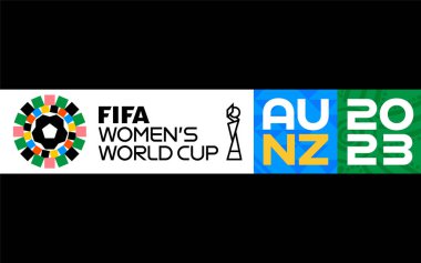 Karachi, Pakistan 5 Mayıs FIFA Dünya Kupası AU NZ 2023 Logosu, Vector Logosu, kadın futbol logosu