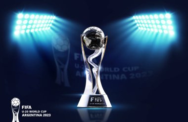 FIFA U-20 Dünya Kupası Arjantin 2023 Stadyumu 3D kupa resimli.