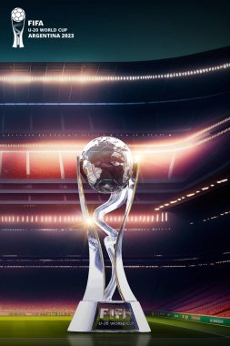 FIFA U-20 Dünya Kupası Arjantin 2023 Stadyumu 3D kupa resimli.
