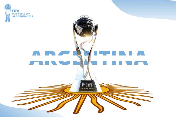 Fifa World Cup Argentina 2023 Stadion Trófea Renderelés Illusztráció — Stock Fotó