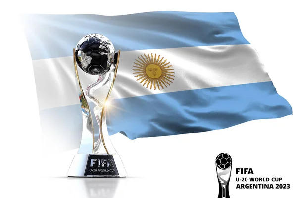 Fifa World Cup Argentina 2023 Stadium Trophy Rendering Illustration — Stock Photo, Image
