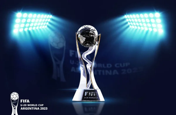 Fifa Argentina 2023 Stadion Med Trofé Rendering Illustration — Stockfoto