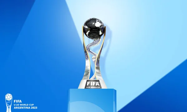 Karachi Pakistan Mart Fifa Dünya Kupası Arjantin 2023 Stadyumu Kupa — Stok fotoğraf