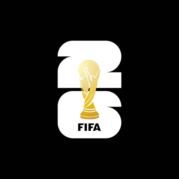 巴基斯坦卡拉奇2023年5月17日 国际足联第26届世界足球锦标赛在北美的标志 由美国 加拿大和墨西哥主办 矢量说明 — 图库矢量图片