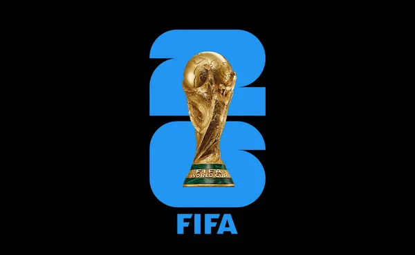 Логотип Трофей Фіфа World Cup Мобільним Телефоном Північній Америці Проводяться — стокове фото